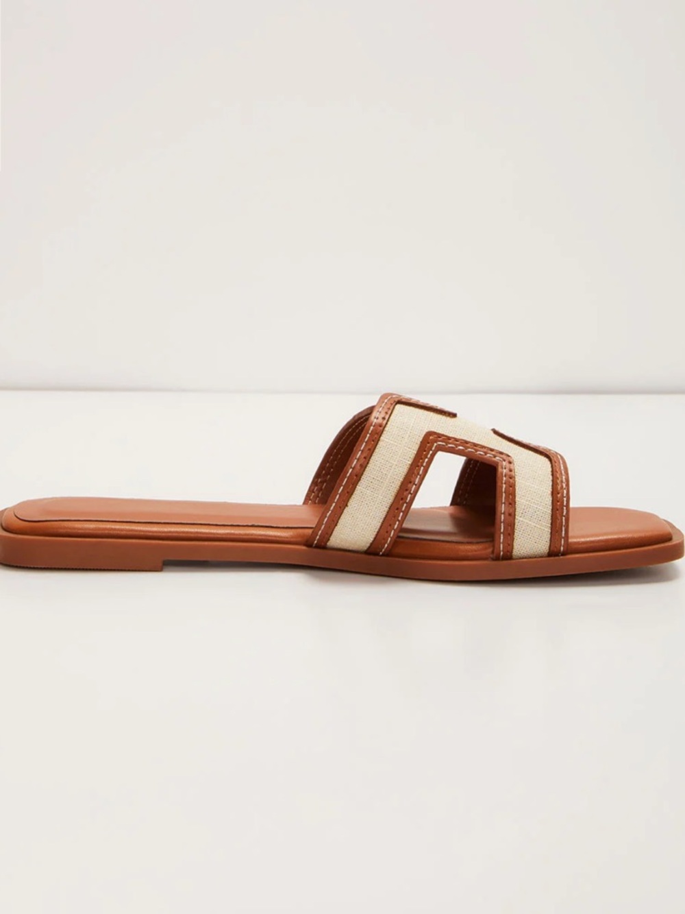 NEW VICI BILLINI KALA COLORBLOCK FLATS SANDALS IN BROWN IN TAN SZ 8 - Picture 4 of 6